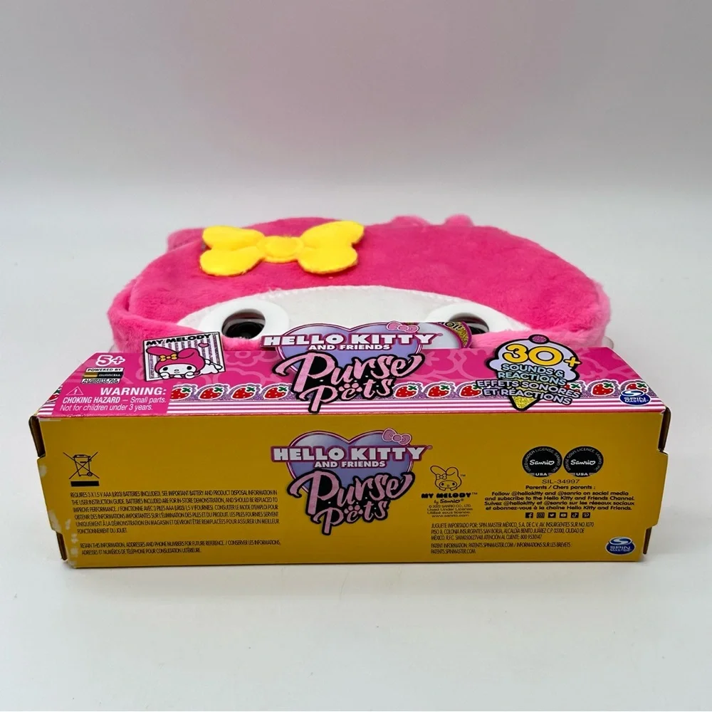 Sanrio My Melody Interactive Pet Toy & Plush Crossbody Purse Bag